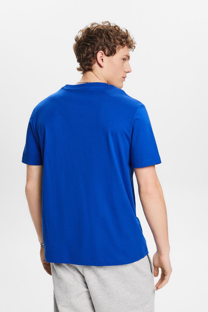 Jersey-T-Shirt mit Rundhalsausschnitt, BRIGHT BLUE, detail image number 3