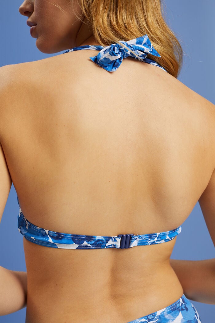 Recycelt: Neckholder-Bikinitop mit Bügel-Cups, BLUE, detail image number 3