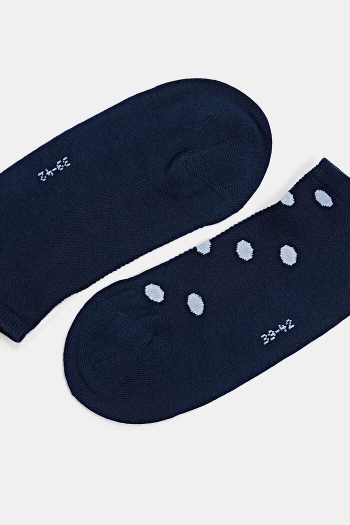 2er-Pack: Sneaker-Socken mit Tupfen, PLUM, detail image number 1