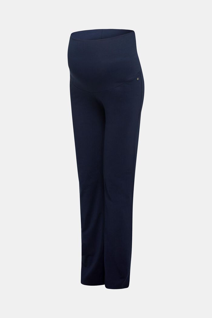 Jersey-Pants mit Überbauchbund, NIGHT BLUE, detail image number 3