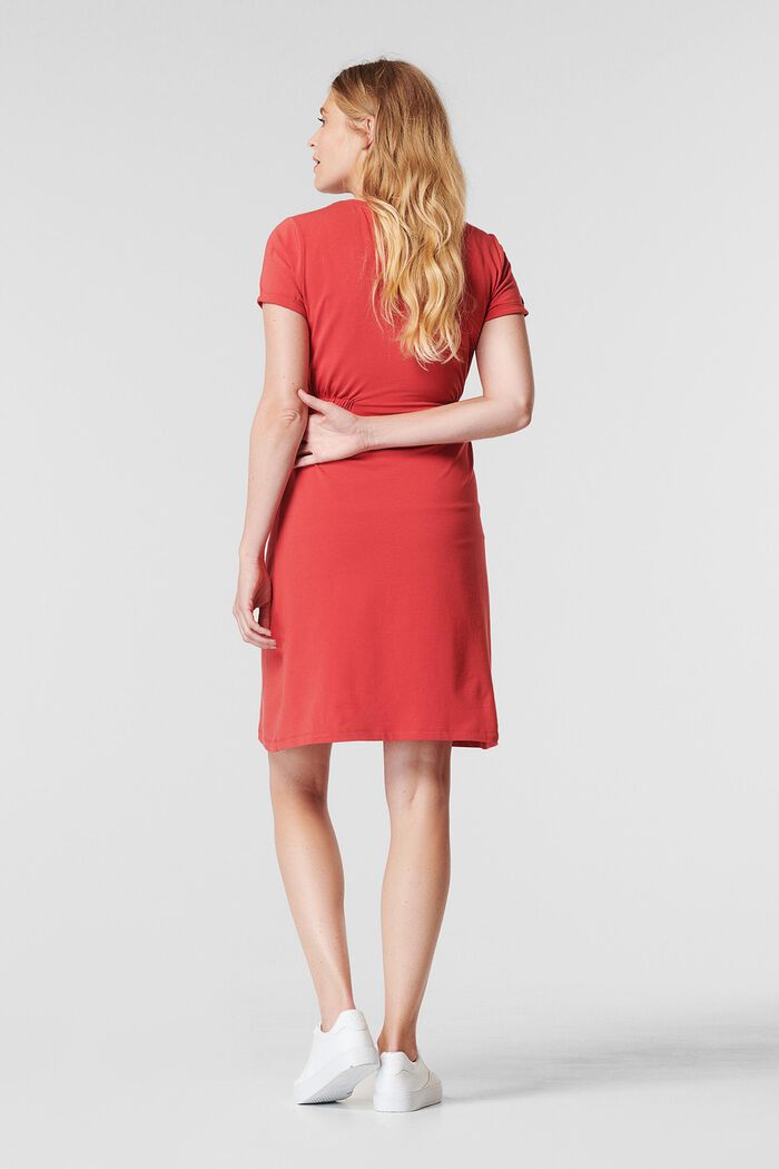 Jersey-Kleid aus Baumwolle, RED, detail image number 1