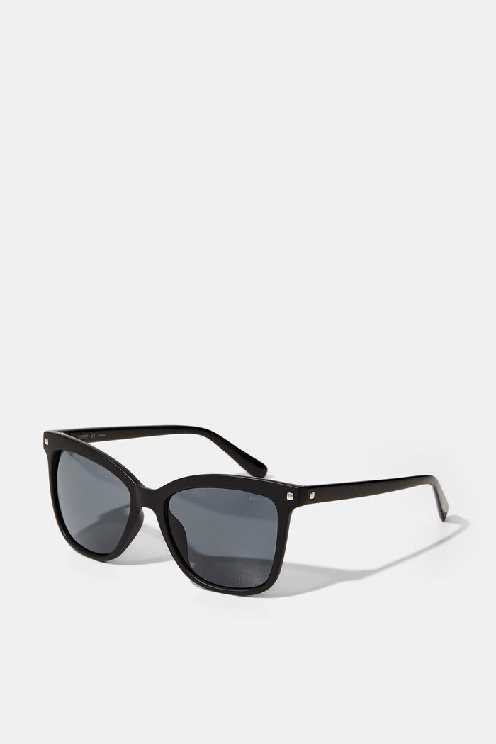 Eckige Sonnenbrille mit Nietendetails, BLACK, detail image number 3