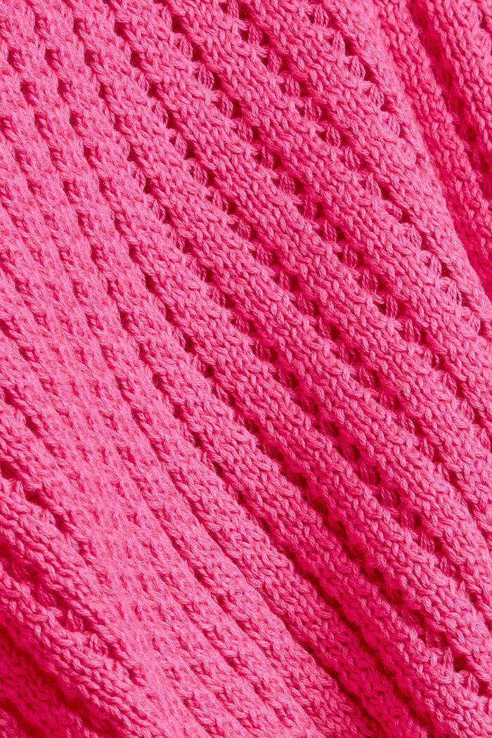 Musterstrickpullover aus Organic Cotton, PINK FUCHSIA, detail image number 4