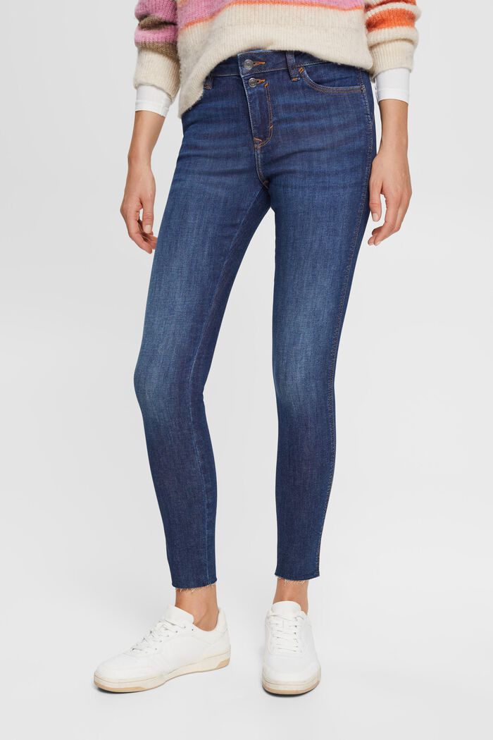 Stretchige High-Rise-Jeans im Skinny Fit, BLUE DARK WASHED, detail image number 0