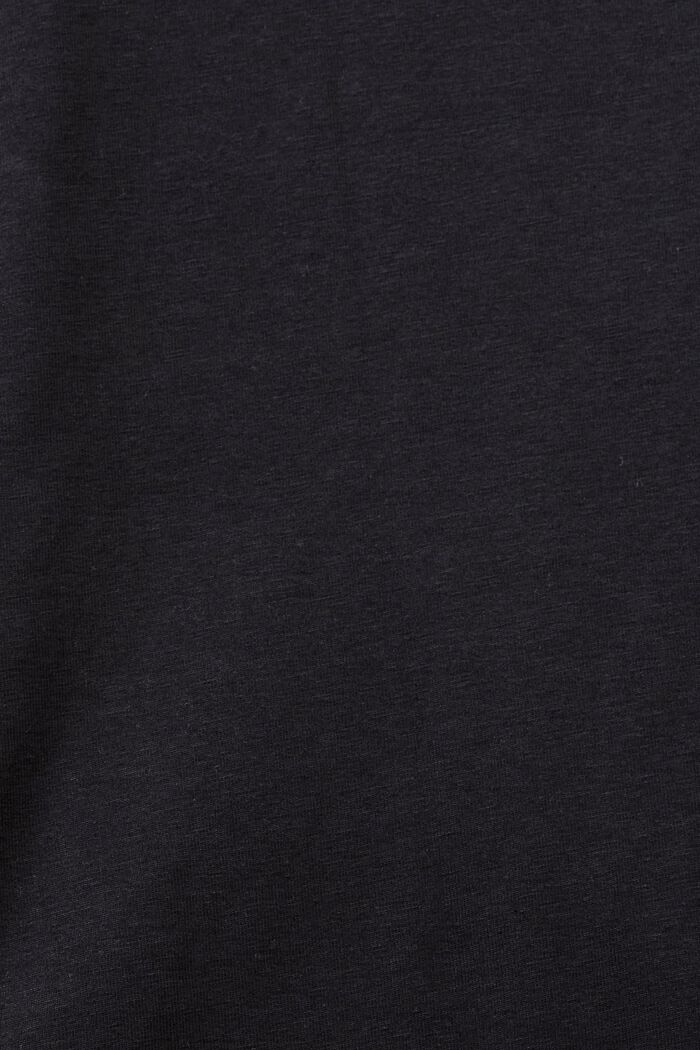 T-Shirt mit U-Boot-Ausschnitt, BLACK, detail image number 5