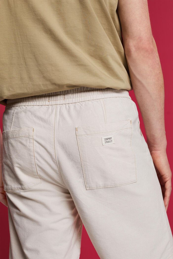 Pull-on-Shorts aus Twill, 100 % Baumwolle, SAND, detail image number 4