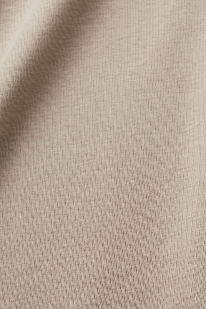 Rundhals-T-Shirt, 100 % Baumwolle, LIGHT TAUPE, detail image number 5