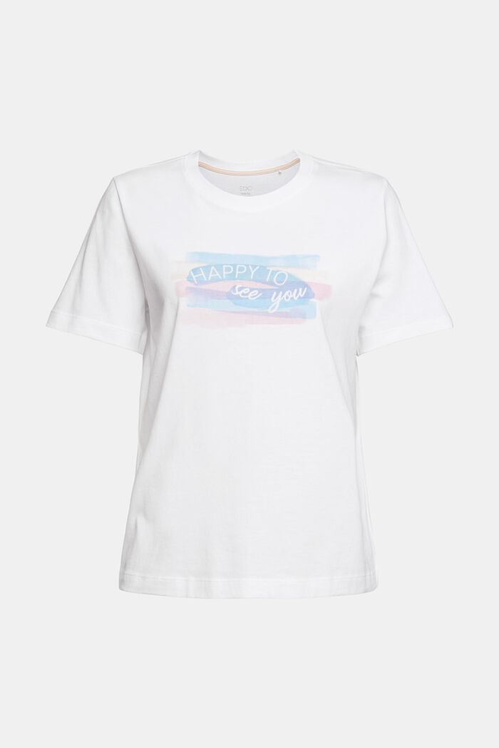 Statement-Shirt aus Organic Cotton, WHITE, detail image number 7
