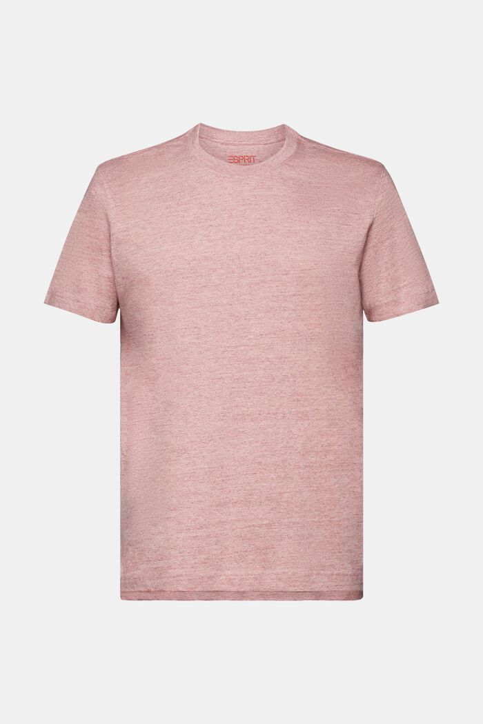 Rundhals-T-Shirt, 100 % Baumwolle, OLD PINK, detail image number 6