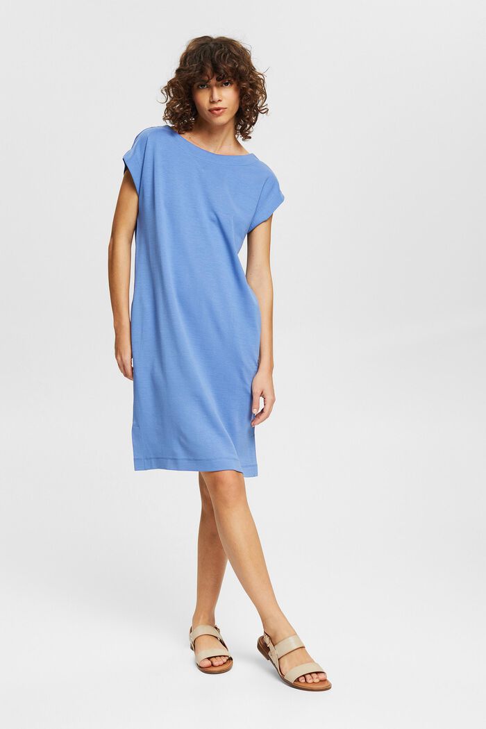 Mit TENCEL™: knielanges Jersey-Kleid, LIGHT BLUE LAVENDER, detail image number 1