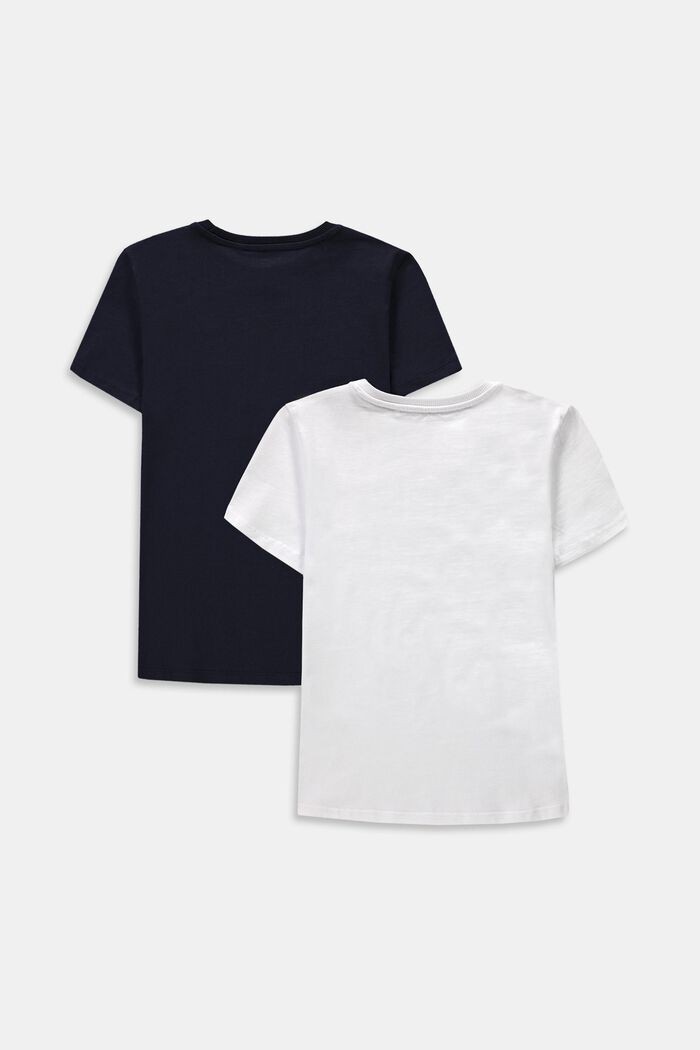 2er Pack T-Shirt mit Logo, 100% Baumwolle