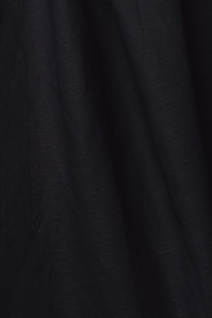 Mit Leinen: Kleid mit Neckholder-Ausschnitt, BLACK, detail image number 4