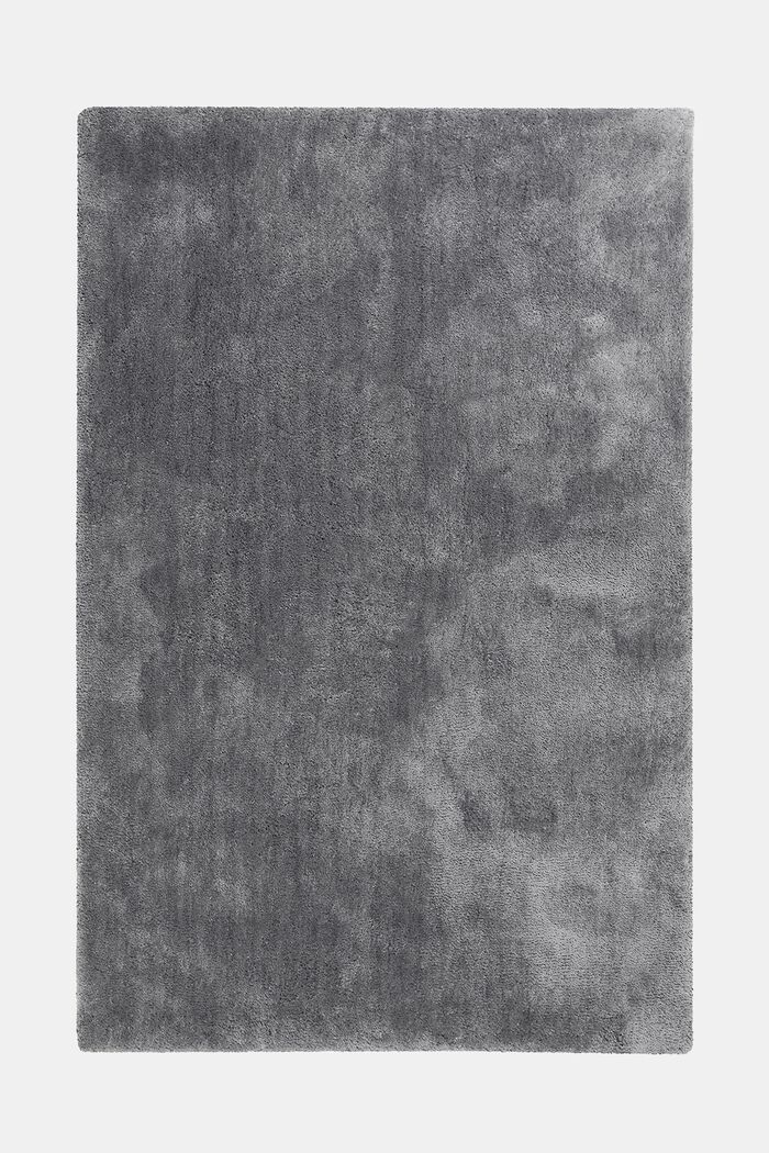 Hochflor-Teppich im unifarbenen Design, FROST GRAY, detail image number 0