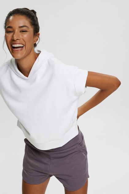 Recycelt: kurzärmeliges Sweatshirt, WHITE, overview