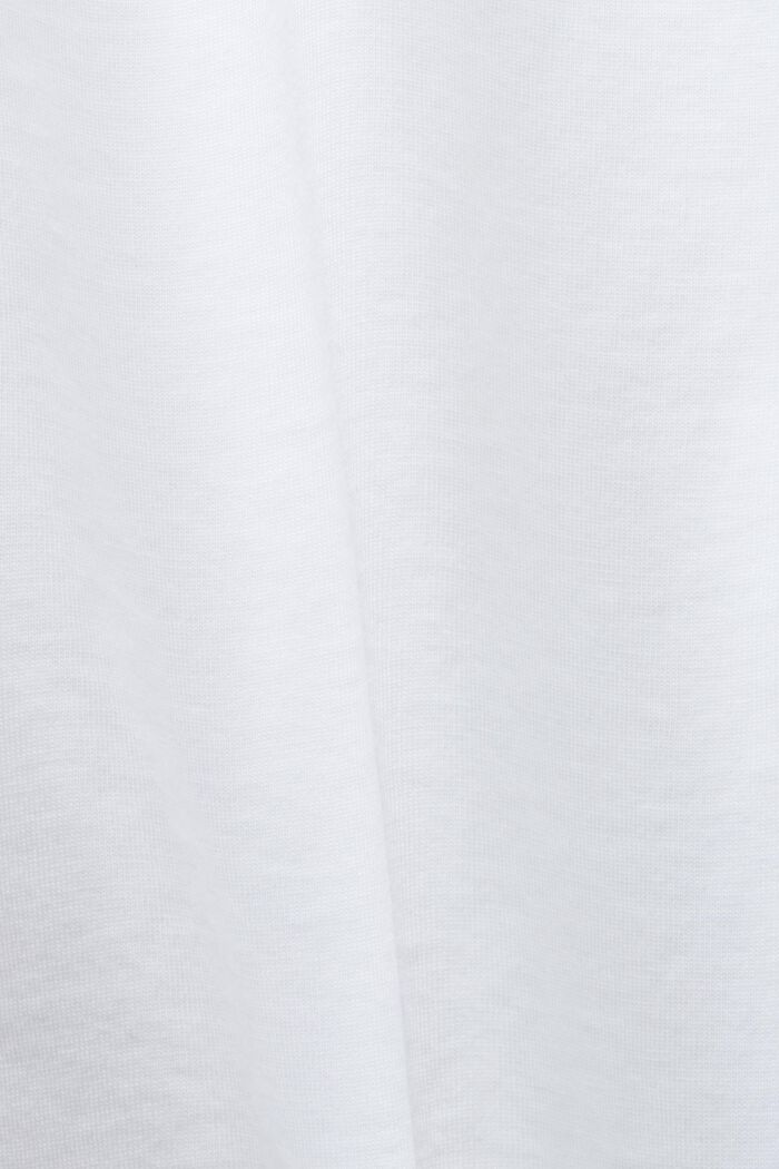T-Shirt mit Mini-Print, 100 % Baumwolle, WHITE, detail image number 5