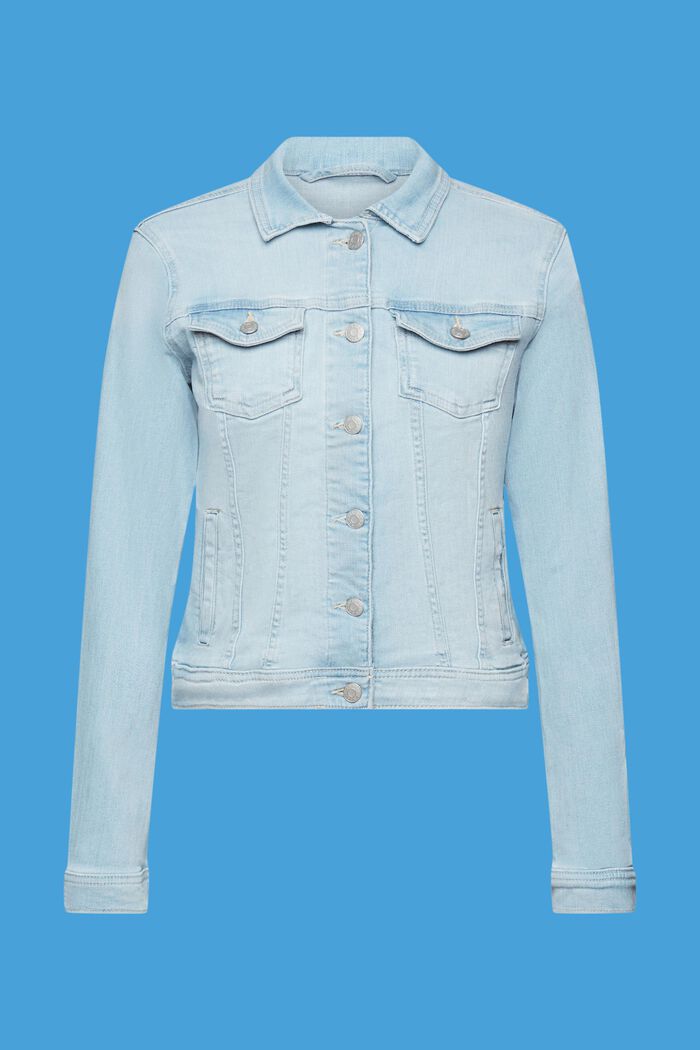 Jeansjacke in schmaler Passform, BLUE BLEACHED, detail image number 5