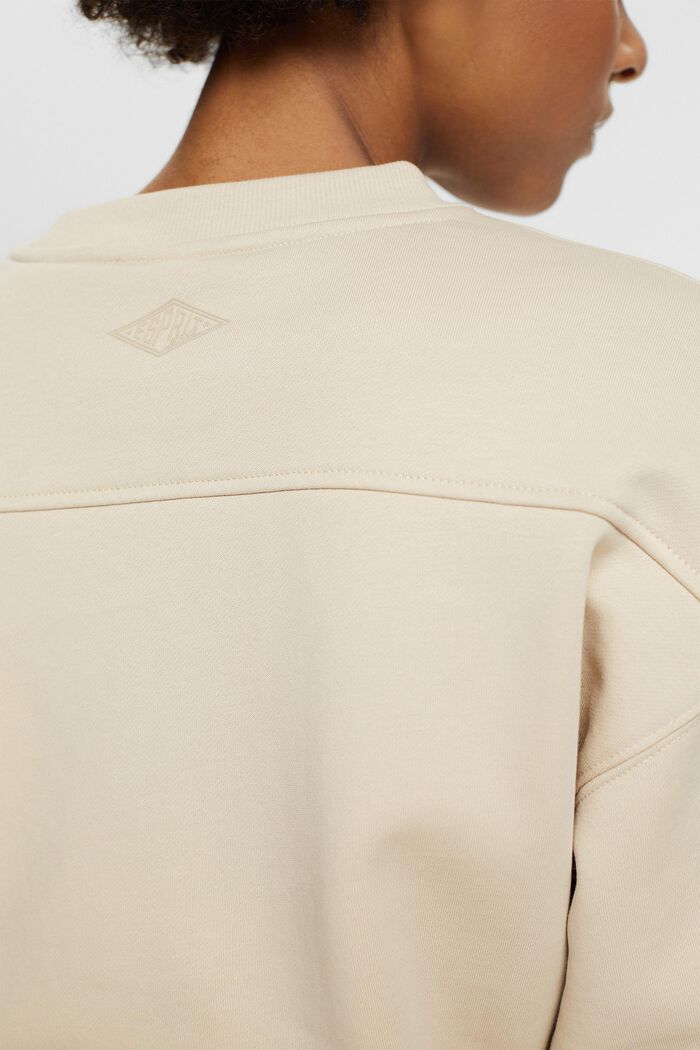 Recycelt: Cropped Sweatshirt, LIGHT TAUPE, detail image number 4