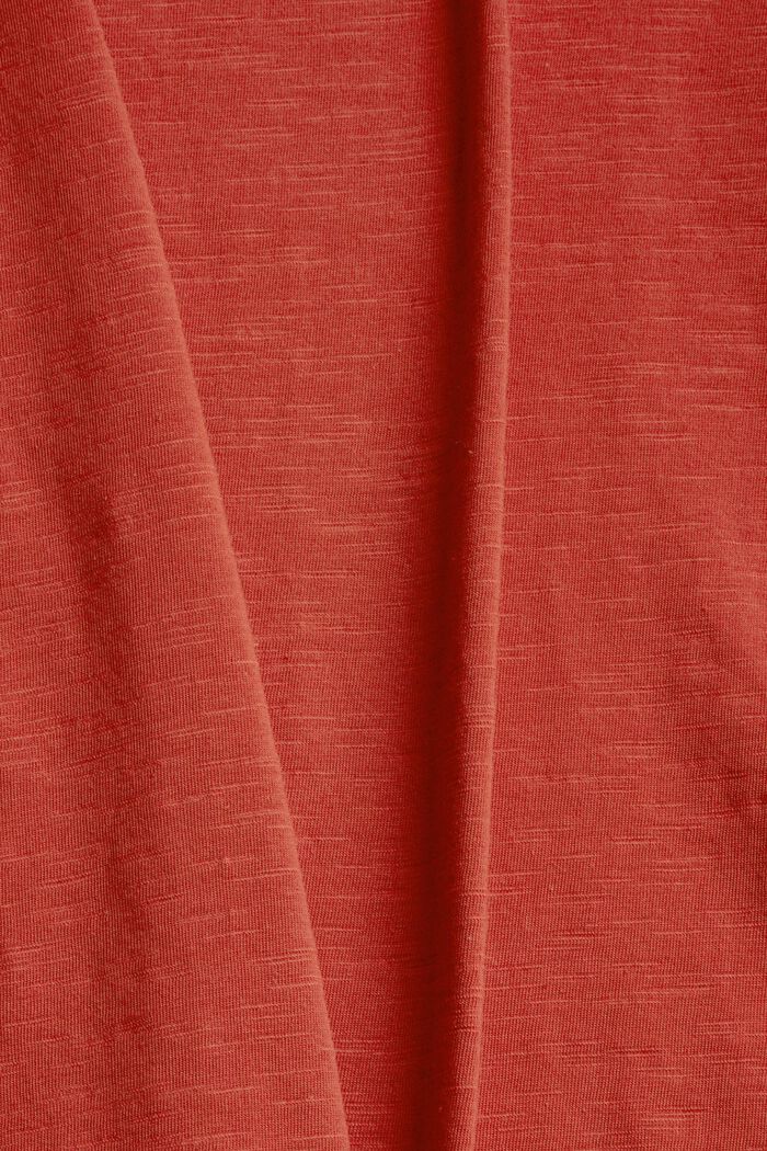 T-Shirt aus 100& Baumwolle, RED ORANGE, detail image number 5