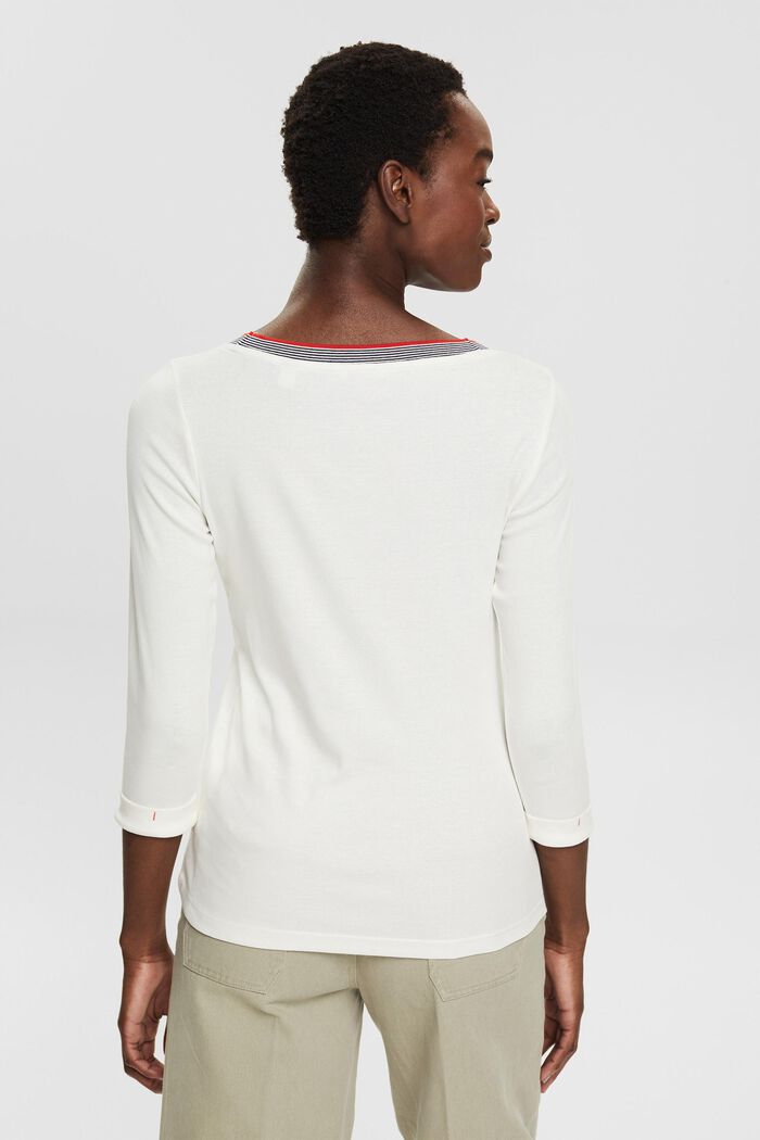 Shirt mit 3/4-Ärmeln, OFF WHITE, detail image number 3