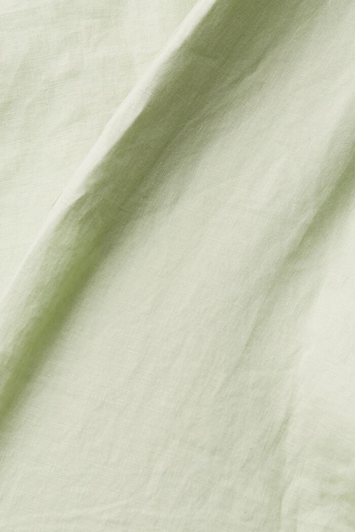 Bluse aus 100% Leinen, PASTEL GREEN, detail image number 4