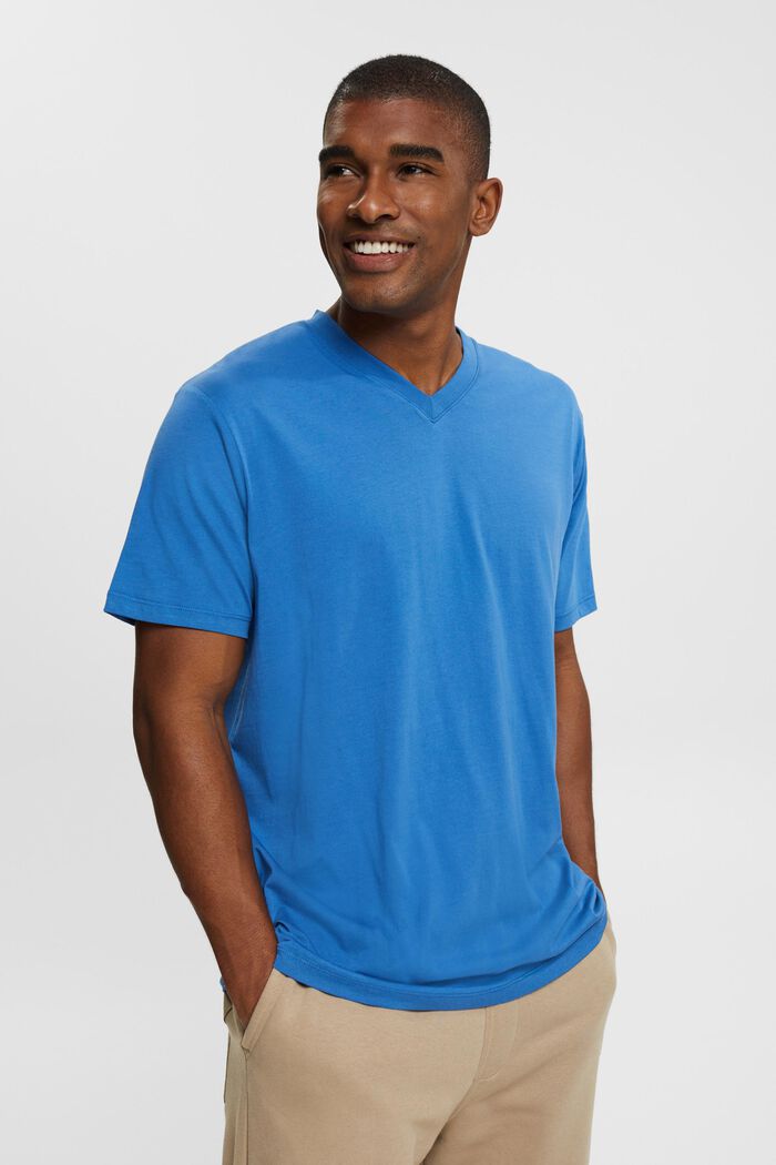 Jersey T-Shirt, 100% Baumwolle, BLUE, detail image number 0