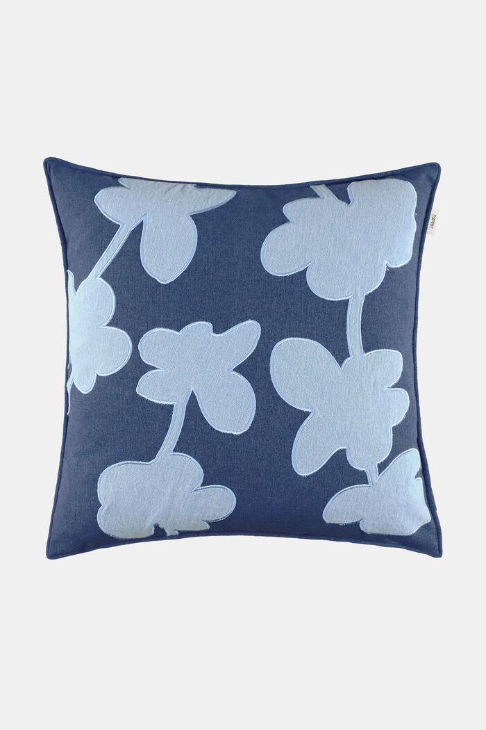 Kissenhülle mit floralem Print, BLUE, detail image number 0