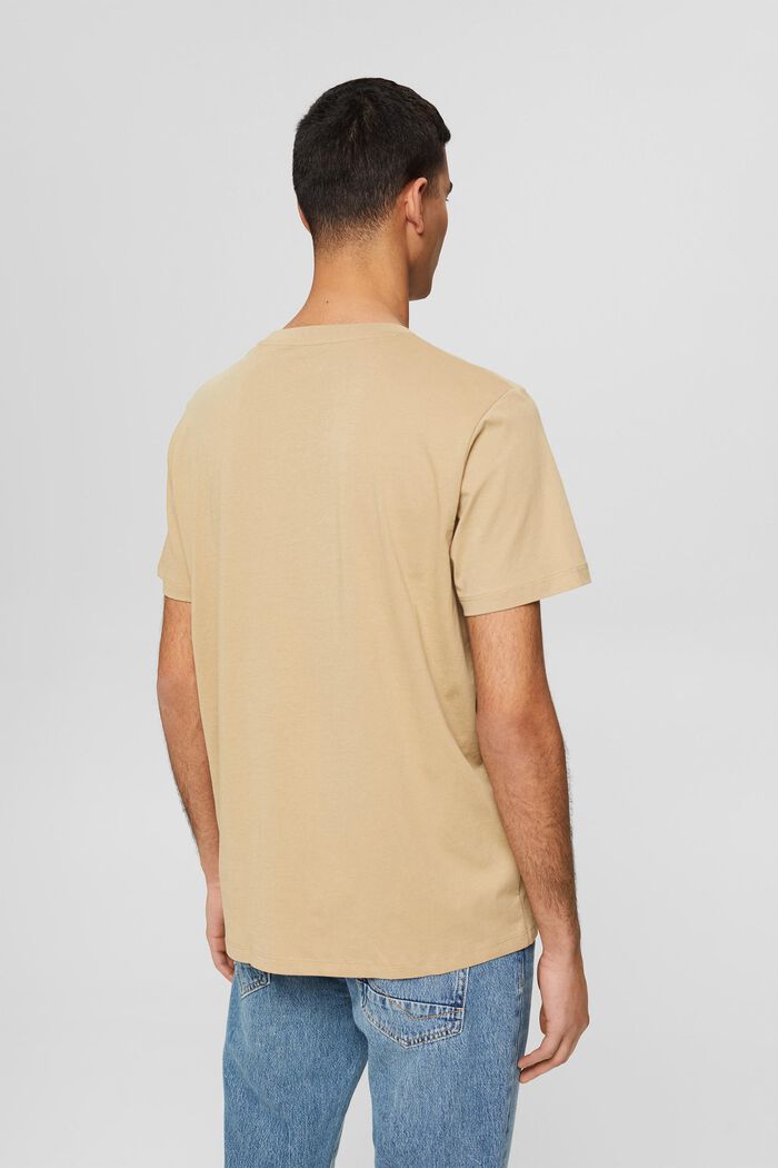 Jersey-T-Shirt mit Print, 100% Bio-Baumwolle, BEIGE, detail image number 3