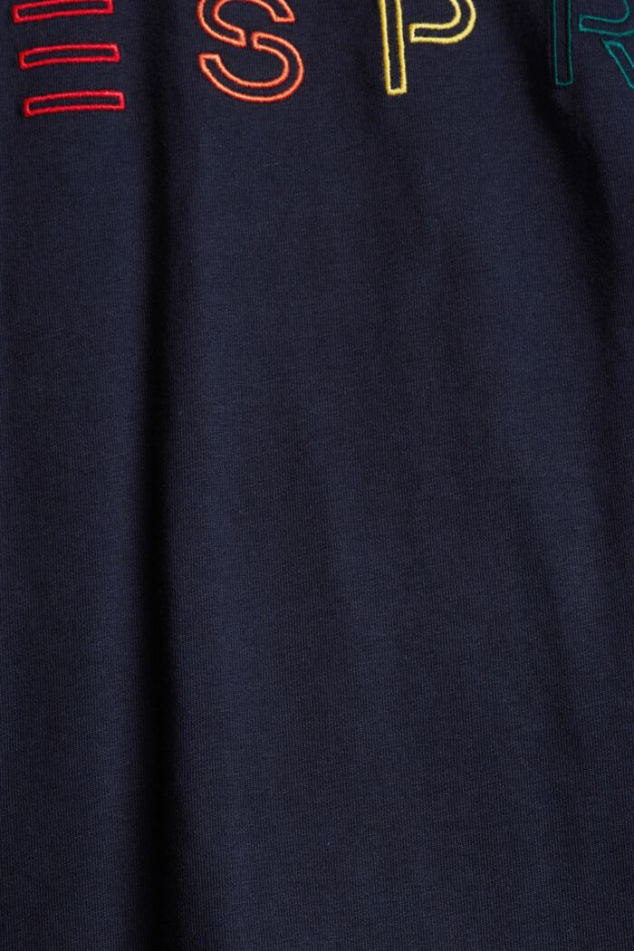 Jersey-Shirt mit Stickerei, 100% Baumwolle, NAVY, detail image number 4