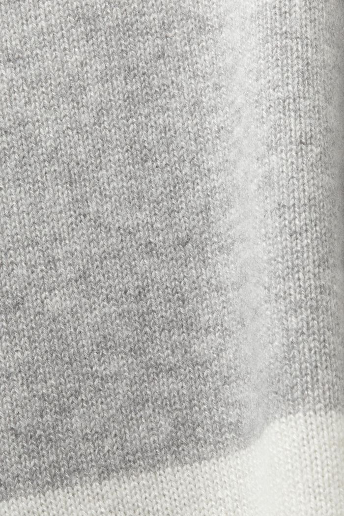 Gestreifter Rollkragenpullover aus Kaschmir, LIGHT GREY, detail image number 7