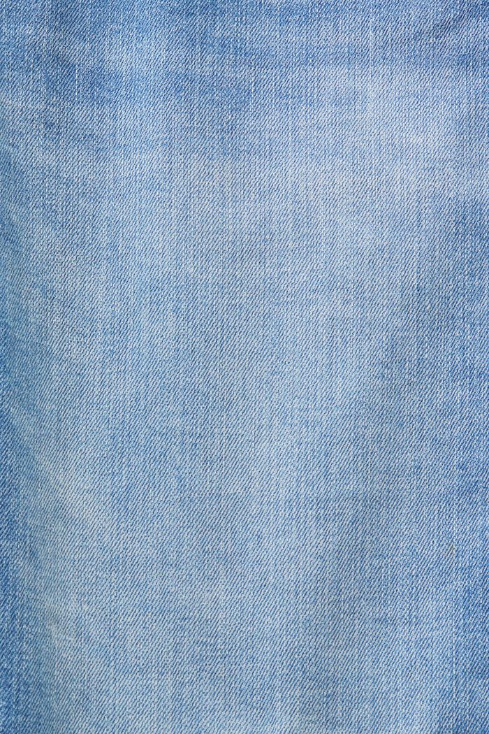 Gerade geschnittene Jeans mit mittelhohem Bund, BLUE MEDIUM WASHED, detail image number 6