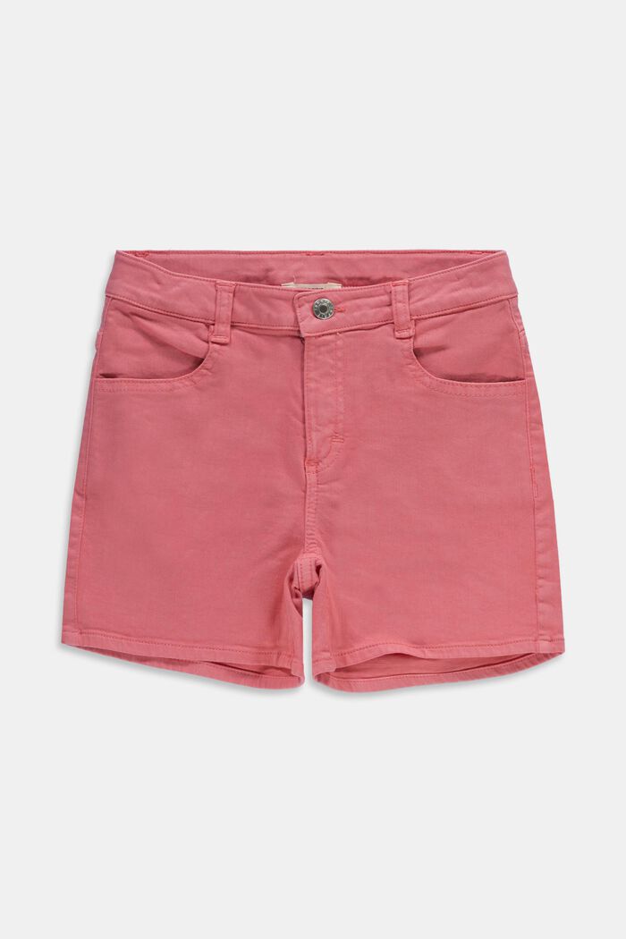 Recycelt: Jeans-Shorts mit Verstellbund, ORANGE RED, detail image number 0