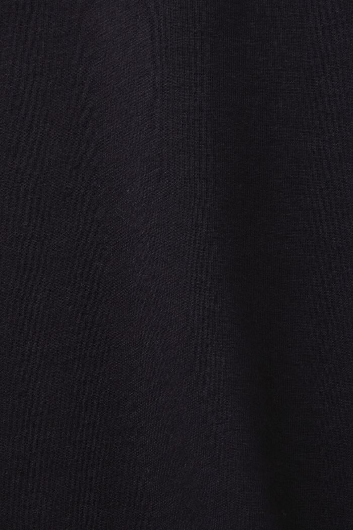 T-Shirt in schmaler Passform mit U-Ausschnitt, BLACK, detail image number 5