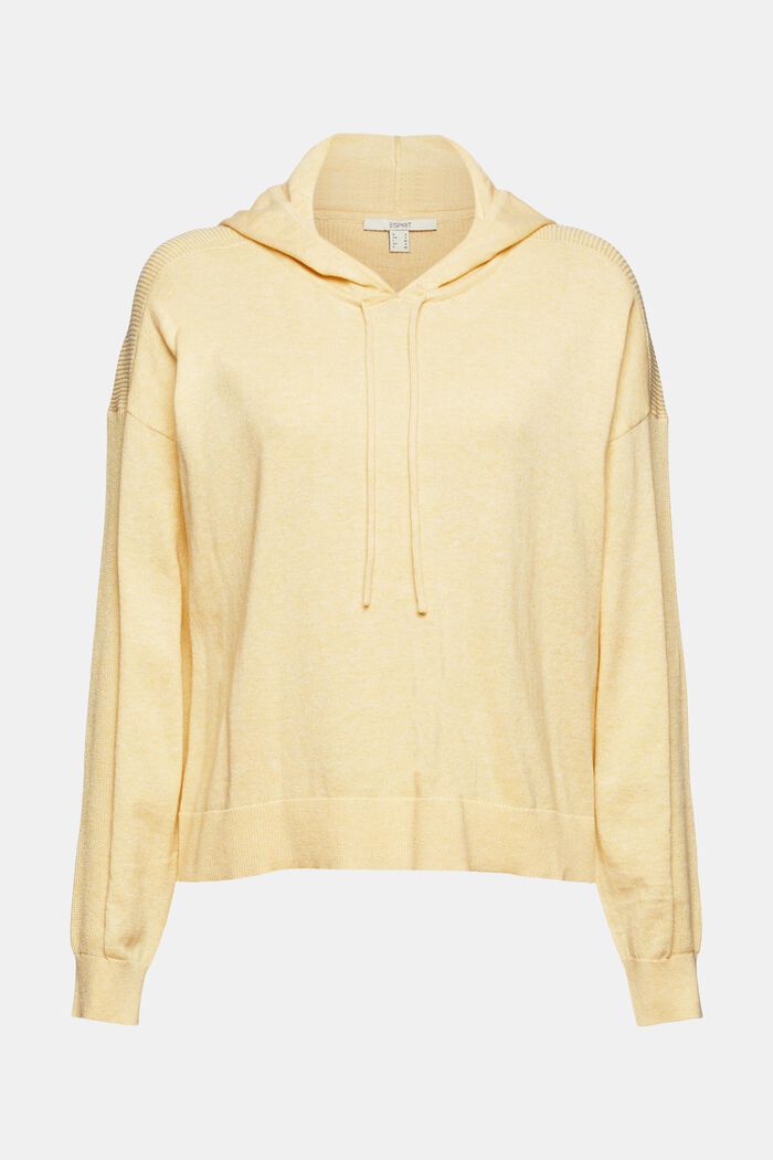 Pullover mit Hoodie, 100% Baumwolle, DUSTY YELLOW, detail image number 5