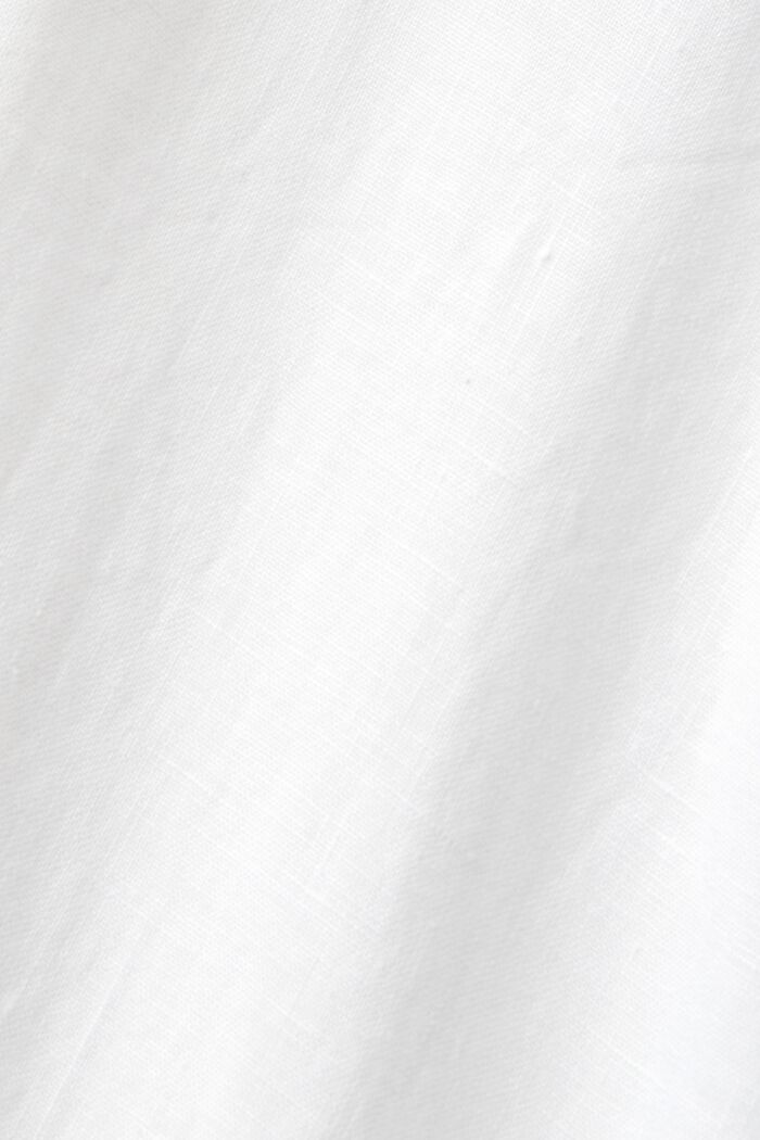 Leinenbluse mit kurzen Ärmeln, WHITE, detail image number 5