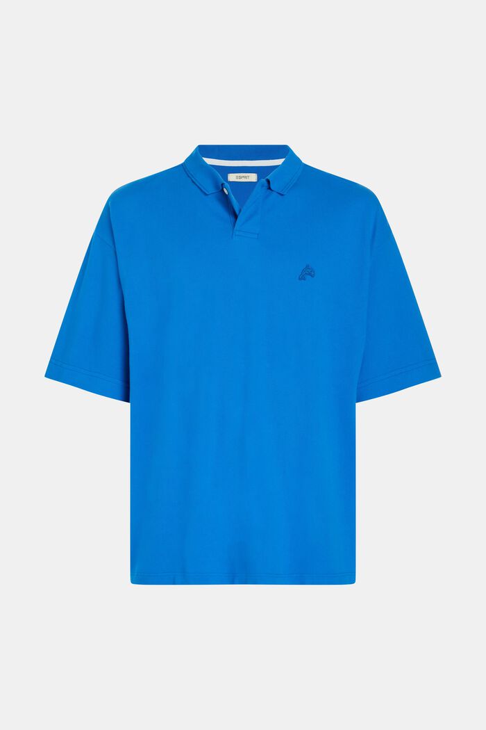 Relaxed Fit Poloshirt mit Dolphin-Badge, BLUE, detail image number 4