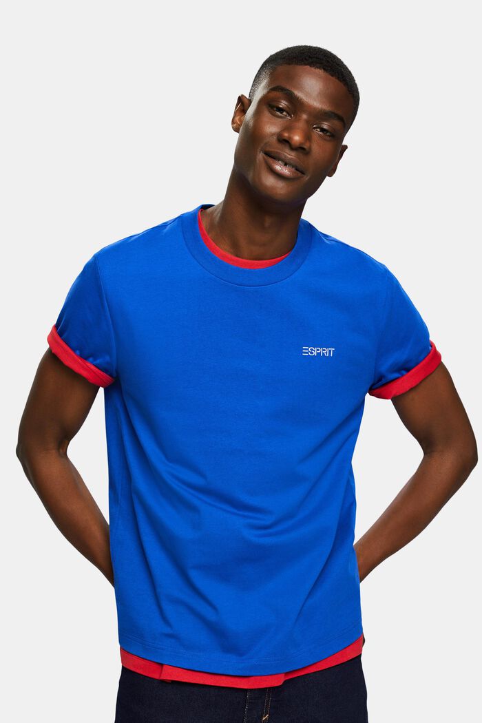 Unisex Logo-T-Shirt, BRIGHT BLUE, detail image number 4
