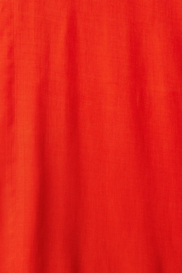 Bluse mit geschlitztem Ausschnitt, LENZING™ ECOVERO™, RED, detail image number 4
