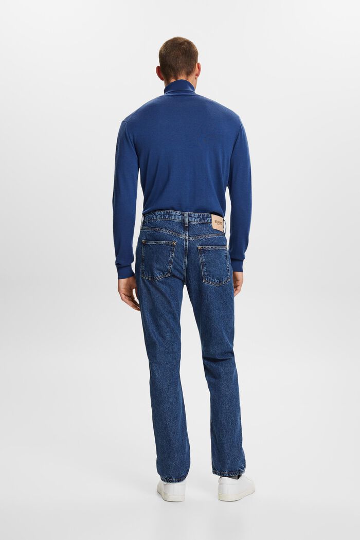 Jeans mit geradem Bein und mittlerer Bundhöhe, BLUE MEDIUM WASHED, detail image number 3