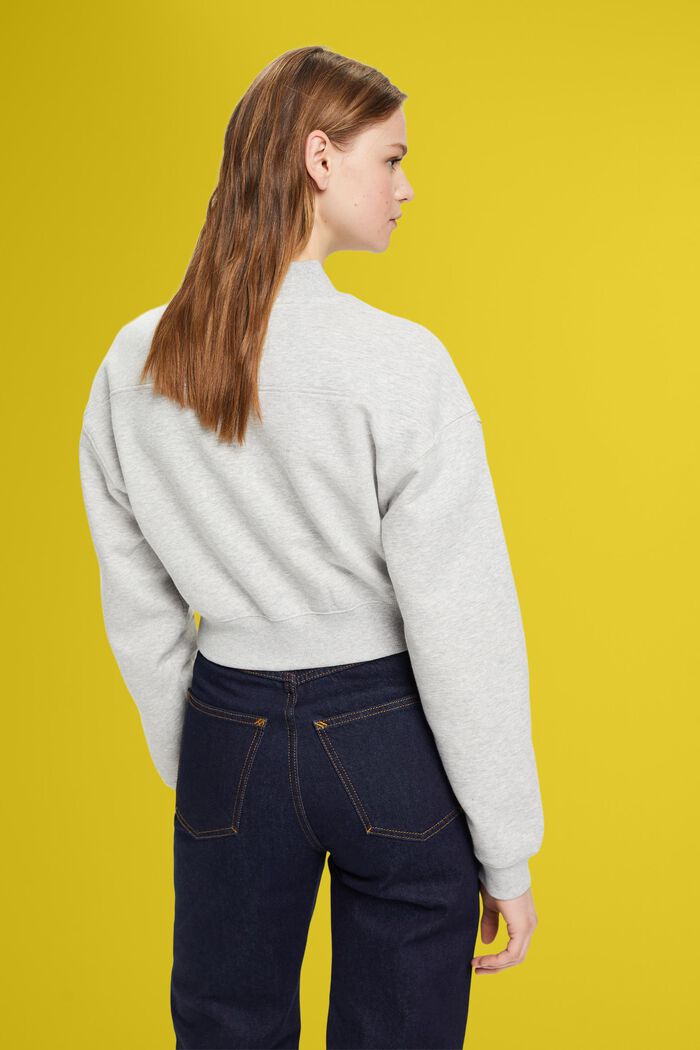 Cropped College-Sweatshirt mit Patches, LIGHT GREY, detail image number 3