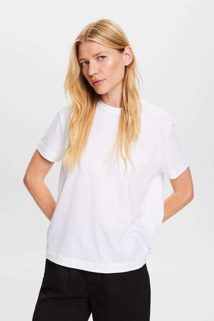 T-Shirt aus Bio-Baumwolle, WHITE, detail image number 0