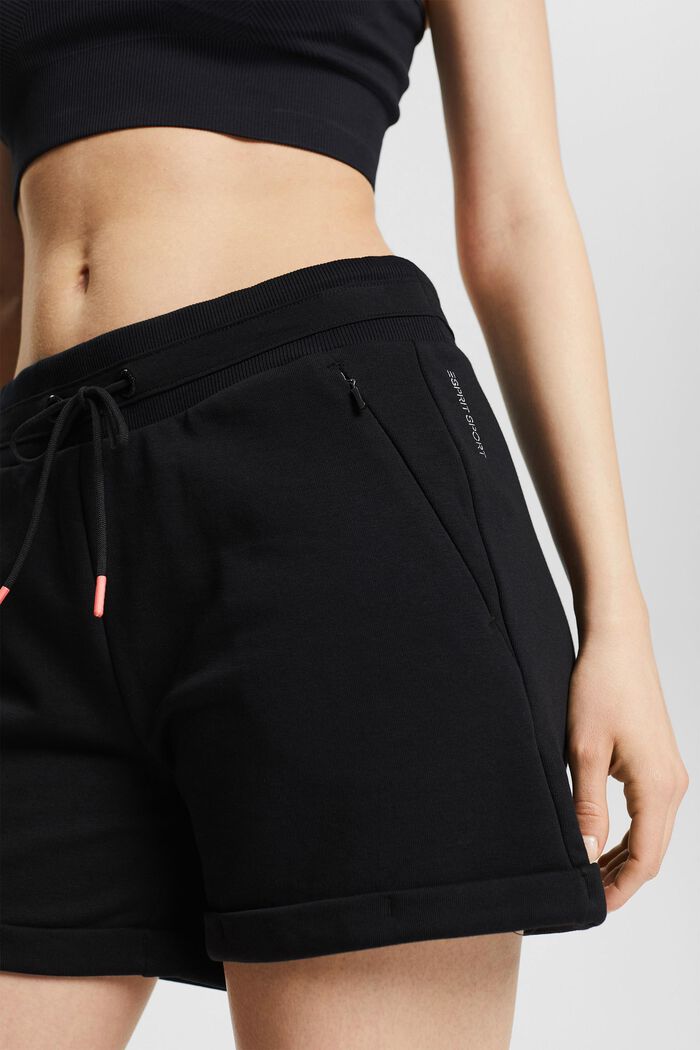 Recycelt: Sweat-Shorts mit Zippertaschen, BLACK, detail image number 2