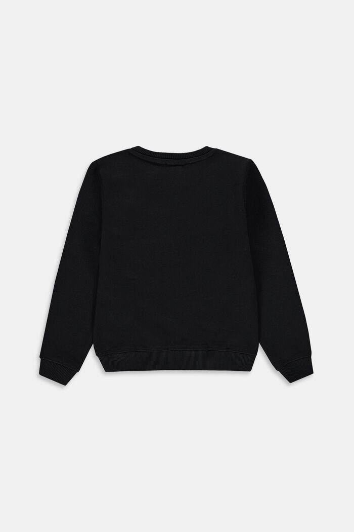 Baumwoll-Sweater mit Logo, BLACK, detail image number 1