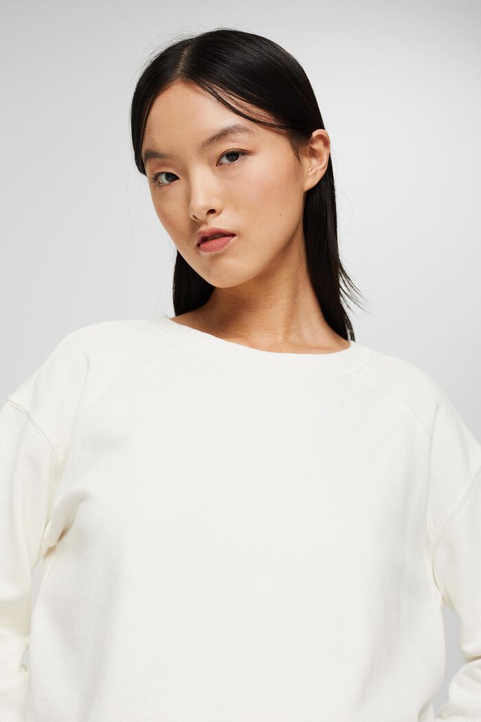Sweatshirt aus 100% Baumwolle, OFF WHITE, detail image number 6
