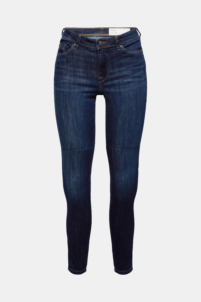 Stretch-Jeans aus Baumwoll-Mix, BLUE DARK WASHED, detail image number 6
