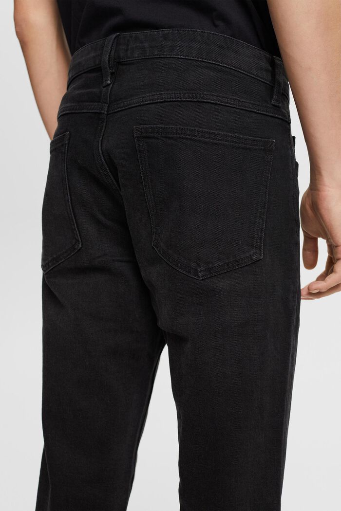 Stretch-Jeans in bequemer schmaler Passform, BLACK DARK WASHED, detail image number 4