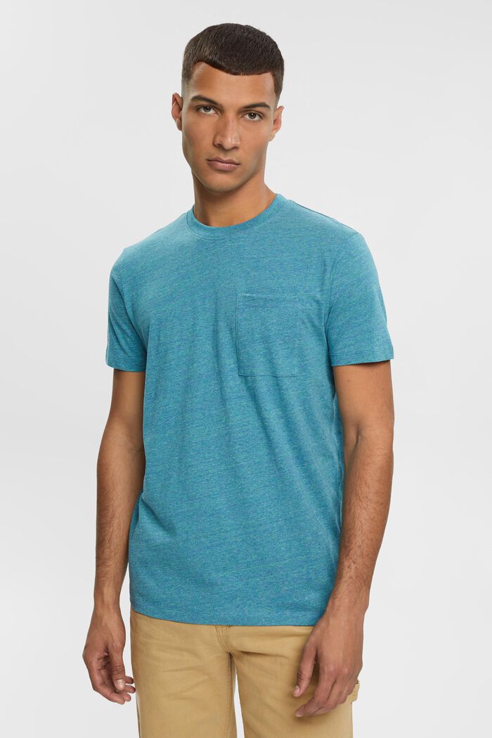 T-Shirt mit Sprenkeln, PETROL BLUE, detail image number 1