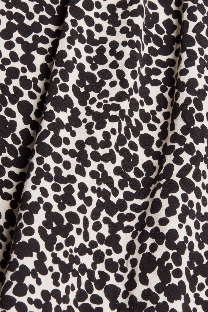 Print-Bluse mit plissiertem Stehkragen, OFF WHITE, detail image number 3
