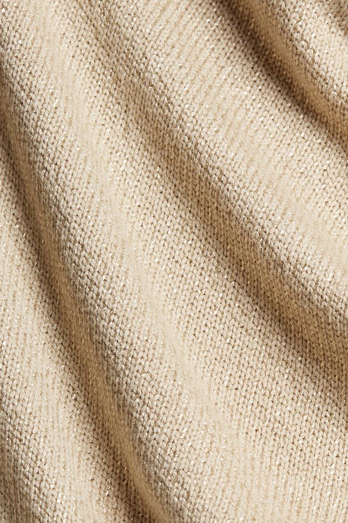 V-Neck-Pullover mit Organic Cotton, DUSTY NUDE, detail image number 4