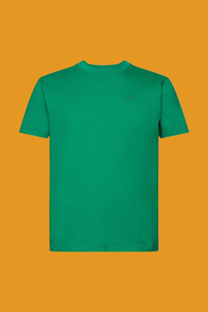 Baumwoll-T-Shirt mit Delfinprint, GREEN, detail image number 6