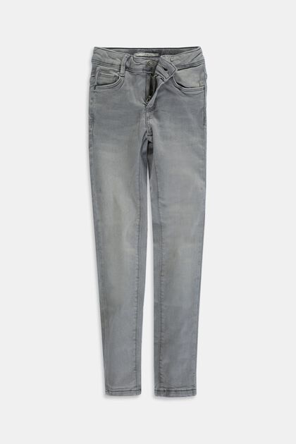 Jeans mit Verstellbund, GREY MEDIUM WASHED, overview